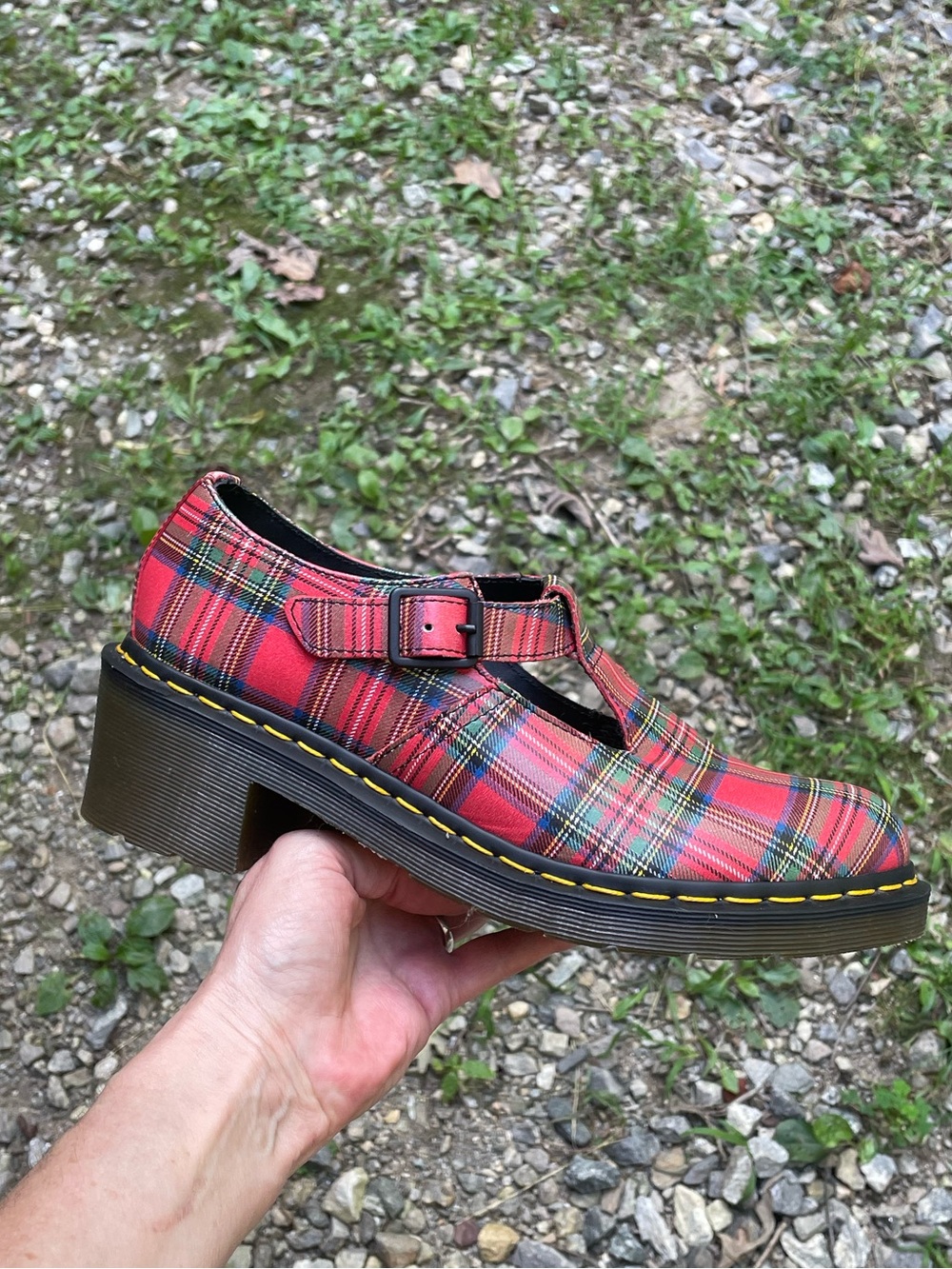 Dr Martens Sofia Plaid Mary Jane Shoes Size 10 - Picture 4 of 15